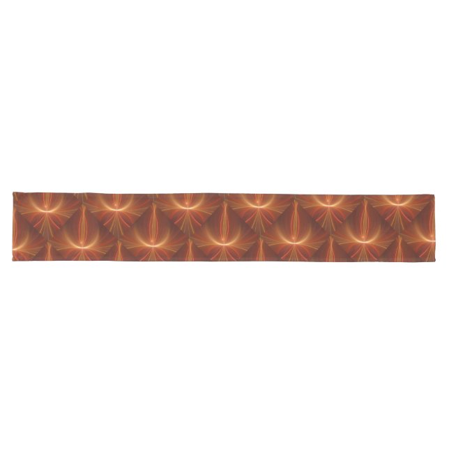 Mystical Abstract Fractal Art Modern Warm Colours Long Table Runner (Horizontal)