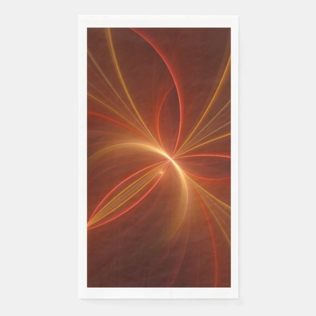 Mystical Abstract Fractal Art Modern Warm Colours Napkin (Front)