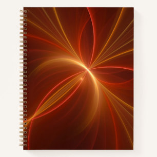 Mystical Abstract Fractal Art Modern Warm Colours Notebook