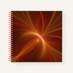 Mystical Abstract Fractal Art Modern Warm Colours Notebook