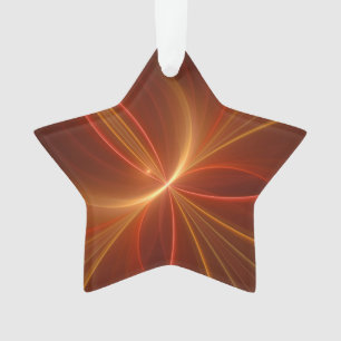 Mystical Abstract Fractal Art Modern Warm Colours Ornament