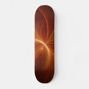 Mystical Abstract Fractal Art Modern Warm Colours Skateboard