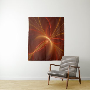 Mystical Abstract Fractal Art Modern Warm Colours Tapestry