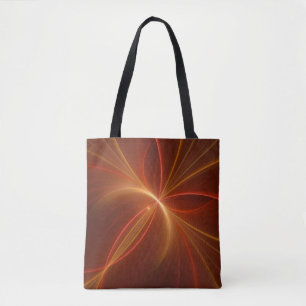 Mystical Abstract Fractal Art Modern Warm Colours Tote Bag