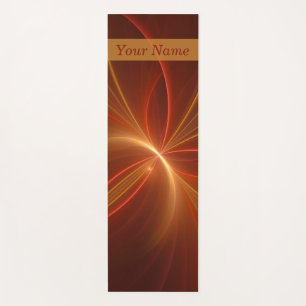 Mystical Abstract Fractal Modern Warm Colours Name Yoga Mat