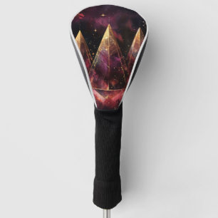 Mystical Amethyst Witchy Celestial Pattern Golf Head Cover
