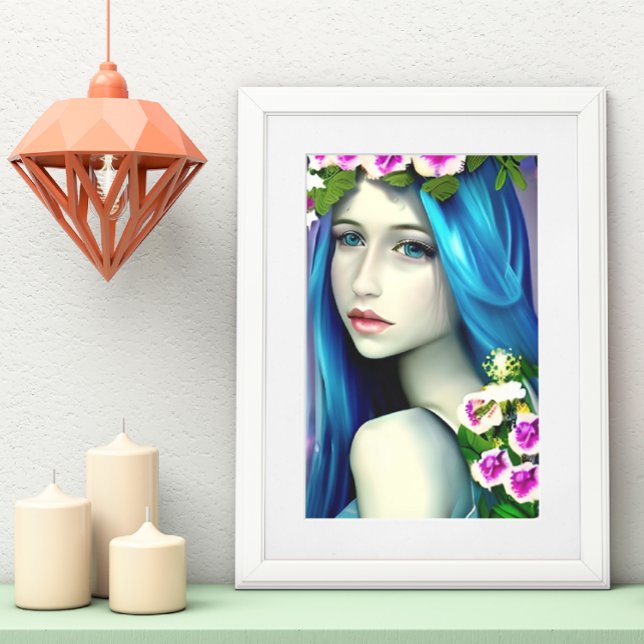 Mystical Art | Beautiful Blue Fairy  Poster (Creator Uploaded)
