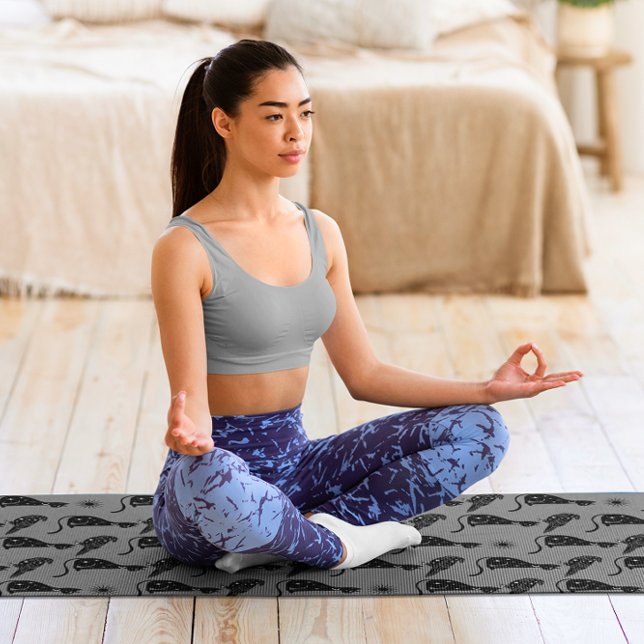 Mystical Astrology Black Cat Raven Stars Yoga Mat (Creator Uploaded)
