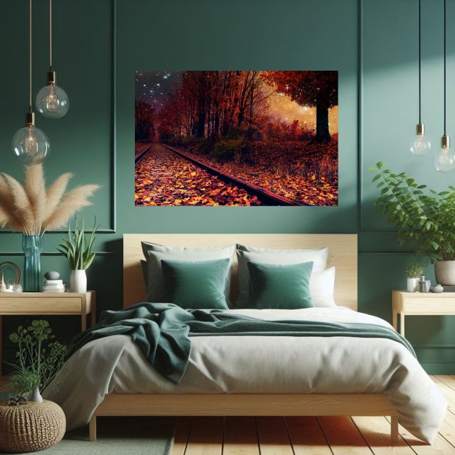 Mystical Autumn Evening Railroad Foliage Poster (Creator Uploaded)