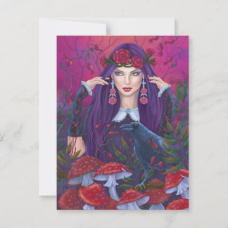 Mystical beauty  fantasy art postcard
