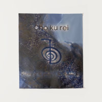 Mystical Black and Blue Reiki Symbol Cho Ku Rei