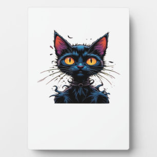 Mystical Black Cat Under Full Moon Classic T-Shirt Plaque