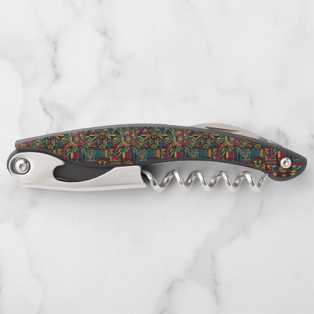 Mystical Black "Eclipsed Suns and Pyramids" Corksc Corkscrew (Front)