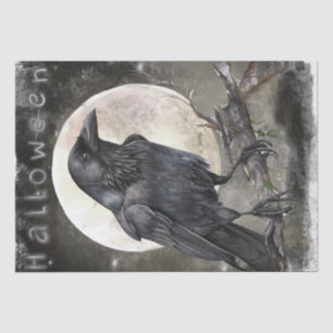Mystical Black Raven Tissue Paper