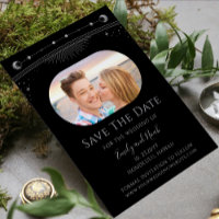 Mystical Black Silver Celestial Wedding Photo