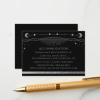 Mystical Black Silver Sun Moon Stars Accommodation