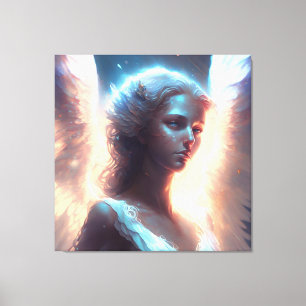 Mystical Blue Eyed Angel Canvas Print