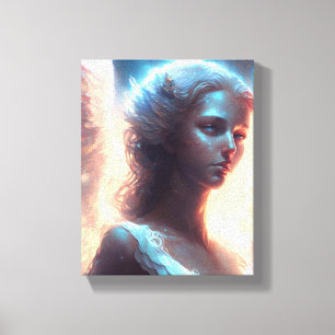 Mystical Blue Eyed Angel Canvas Print