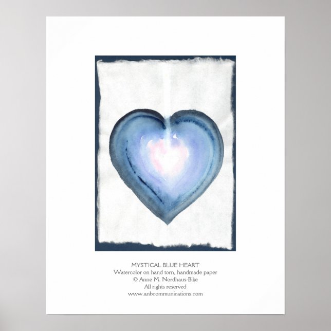 Mystical Blue Heart Poster (Front)