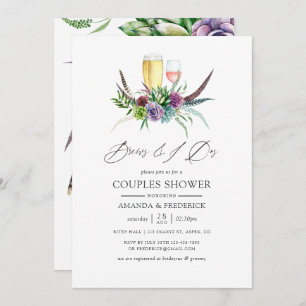 Mystical Boho Succulent Brews Before The I Dos Invitation