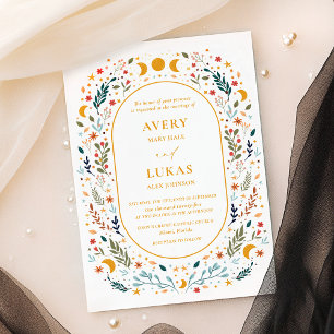 Mystical Botanical Wedding Invitation