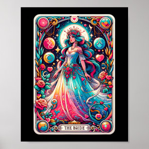 Mystical Bride Tarot Card Enchanting Wedding Artwo Poster