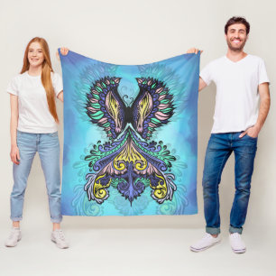 Mystical Butterfly Spirit Fleece Blanket