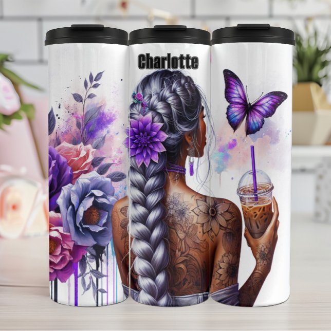 Mystical Butterfly Tattooed Coffee Moment Thermal Tumbler (Creator Uploaded)