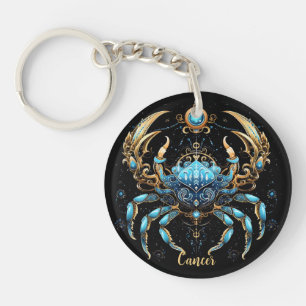Mystical Cancer Zodiac Artwork  Key Ring