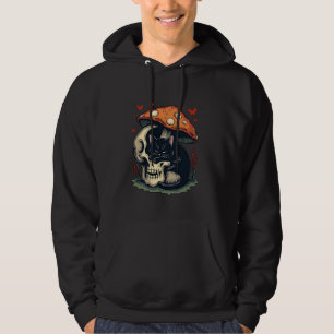 Mystical Cat Black Gothic Aesthetic with Skull and Hoodie