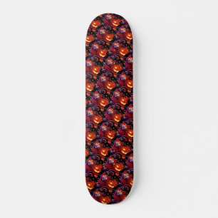 Mystical Cat & Glowing Pumpkins Skateboard