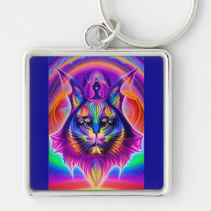 mystical cat keychain