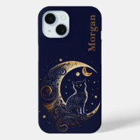 Mystical Cat Moon - Personalised Celestial Gift