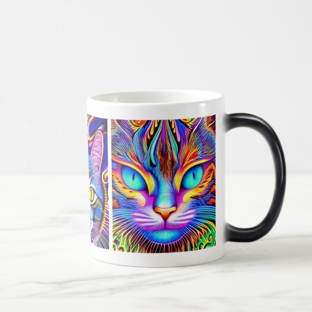 Mystical Cat | Psychedelic Art  Magic Mug (Right)