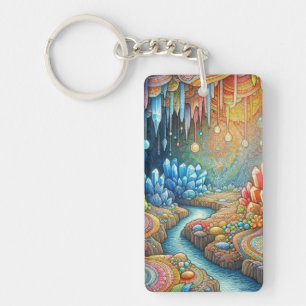 Mystical Cave with Jewels Key Ring