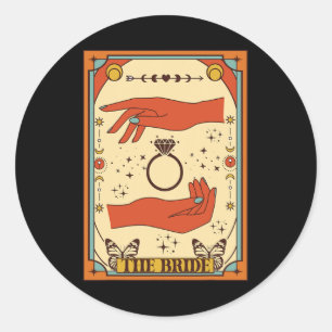 Mystical Celestial Bachelorette Party The Bride Ta Classic Round Sticker