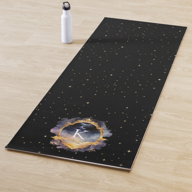 Mystical Celestial Blue Gold  Yoga Mat (In Situ)