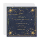 Mystical Celestial Gold Moon Stars Square Wedding