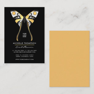 Mystical Celestial Gold Moth Business Card