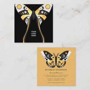 Mystical Celestial Gold Moths Business Card