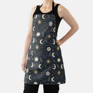 Mystical Celestial Moon Pattern Apron