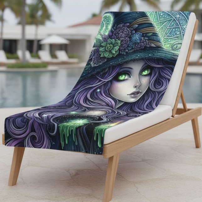 Mystical Celestial Witch Beach Towel (Creator Uploaded)