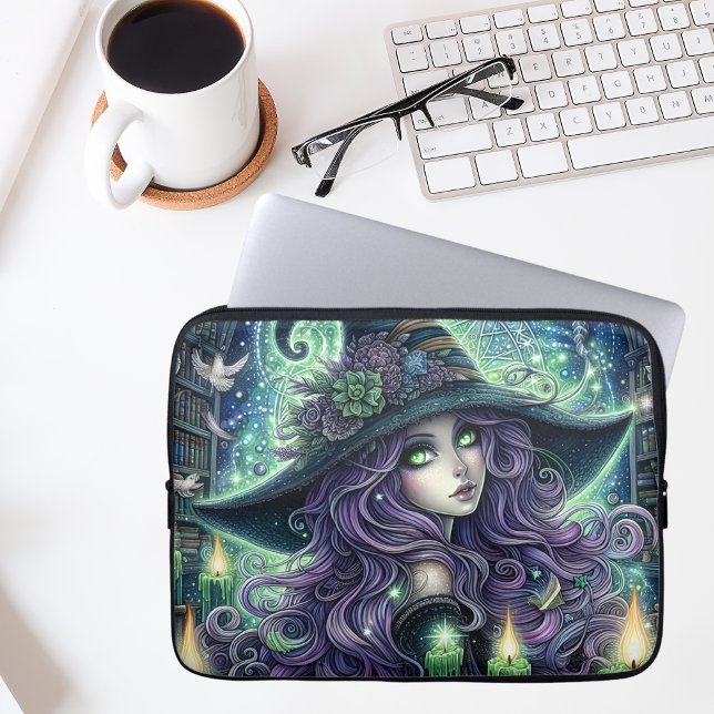 Mystical Celestial Witch Laptop Sleeve (Creator Uploaded)