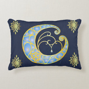 Mystical Celtic Moon  Decorative Cushion