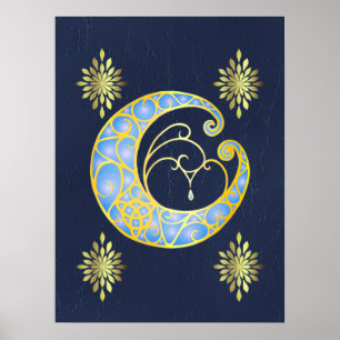 Mystical Celtic Moon  Poster