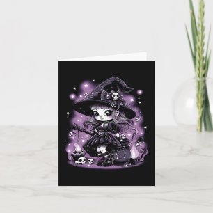 Mystical Charms Halloween Witch Graphic  Card