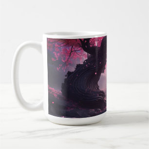 Mystical Cherry Blossom Path – Enchanted Stairway Coffee Mug