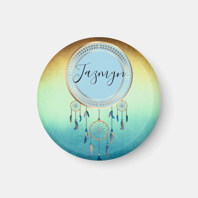 Mystical Chic Personalised Dreamcatcher  Magnet (Front)