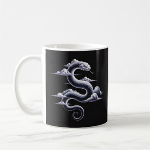 Mystical Cloud Snake Sketch Coffee Mug