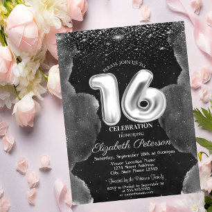 Mystical Clouds Stars Sweet 16 Invitation